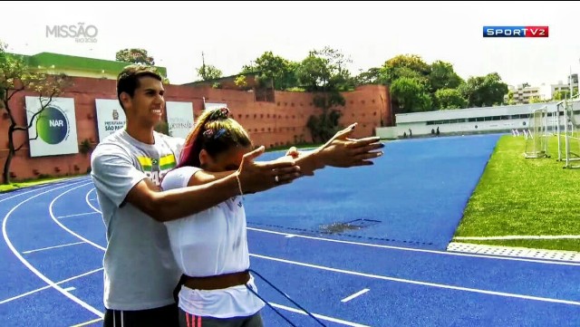 Matéria gravada pelo Sportv no NAR sobre a preparação da atleta Terezinha Guilhermina para os Jogos Paralímpicos Rio 2016