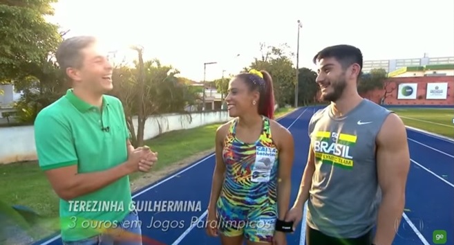 Ivan Moré treina com medalhista paralímpica Terezinha Guilhermina